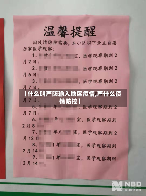【什么叫严防输入地区疫情,严什么疫情防控】-第3张图片