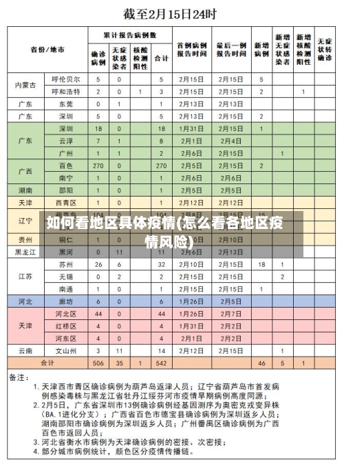 如何看地区具体疫情(怎么看各地区疫情风险)-第1张图片