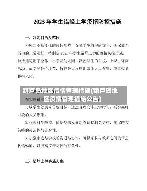 葫芦岛地区疫情管理措施(葫芦岛地区疫情管理措施公告)-第1张图片