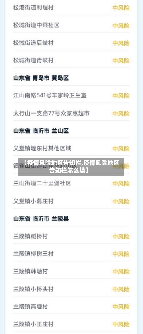 【疫情风险地区告知栏,疫情风险地区告知栏怎么填】-第1张图片